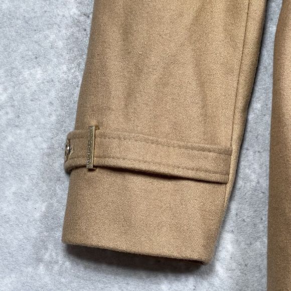 Michael Kors Coat Size 6 Camel Brown Wool Blended Zipper Belted Jacket - Picture 7 of 15